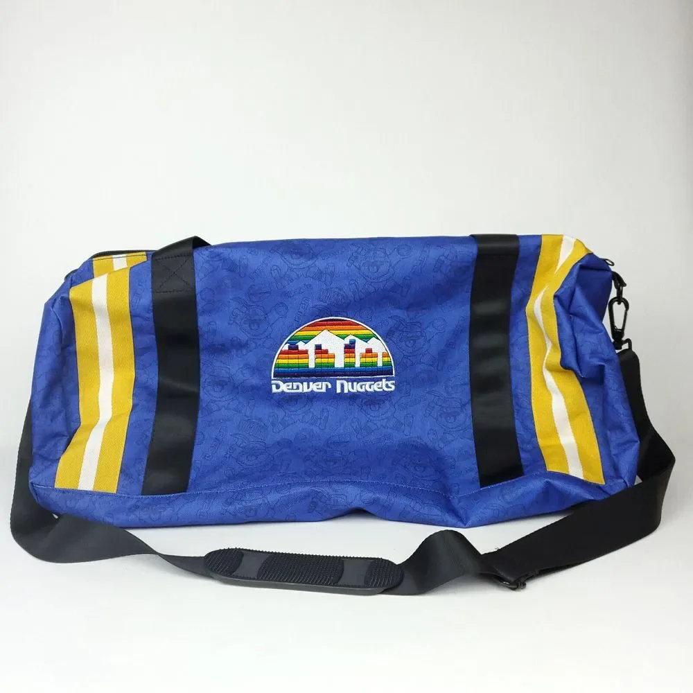 Denver Nuggets Mitchell &‎ Ness NBA Duffle Bag w/ Strap Blue Yellow Black New